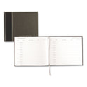 National Paper Hardcover Visitor Register Book, Black Cover, 9.78 x 8.5 Sheets, 128 Sheets/Book (57802)