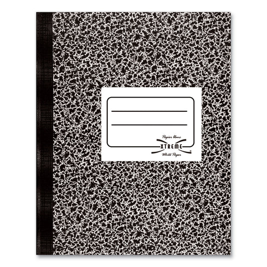 National Paper Composition Book, Medium/College Rule, Black Marble Cover, (80) 11 x 8.38 Sheets (43481)