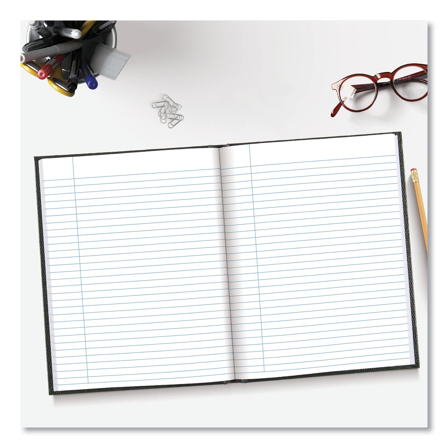 Blueline Executive Notebook, 1-Subject, Medium/College Rule, Black Cover, (150) 9.25 x 7.25 Sheets (A7BLK)