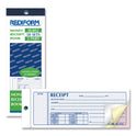 Rediform Receipt Book, Three-Part Carbonless, 7 x 2.75, 4 Forms/Sheet, 50 Forms Total (8L802)