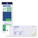 Rediform Receipt Book, Two-Part Carbonless, 7 x 2.75, 4 Forms/Sheet, 100 Forms Total (8L800)