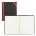 National Paper Texthide Eye-Ease Record Book, Black/Burgundy/Gold Cover, 10.38 x 8.38 Sheets, 300 Sheets/Book (56231)