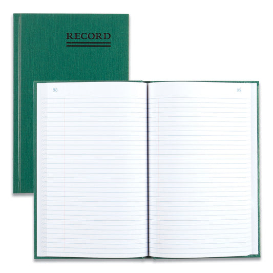 National Paper Emerald Series Account Book, Green Cover, 9.63 x 6.25 Sheets, 200 Sheets/Book (56521)