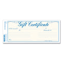 Rediform Gift Certificates with Envelopes, 8.5 x 3.67, Blue/Gold with Blue Border, 25/Pack (98002)