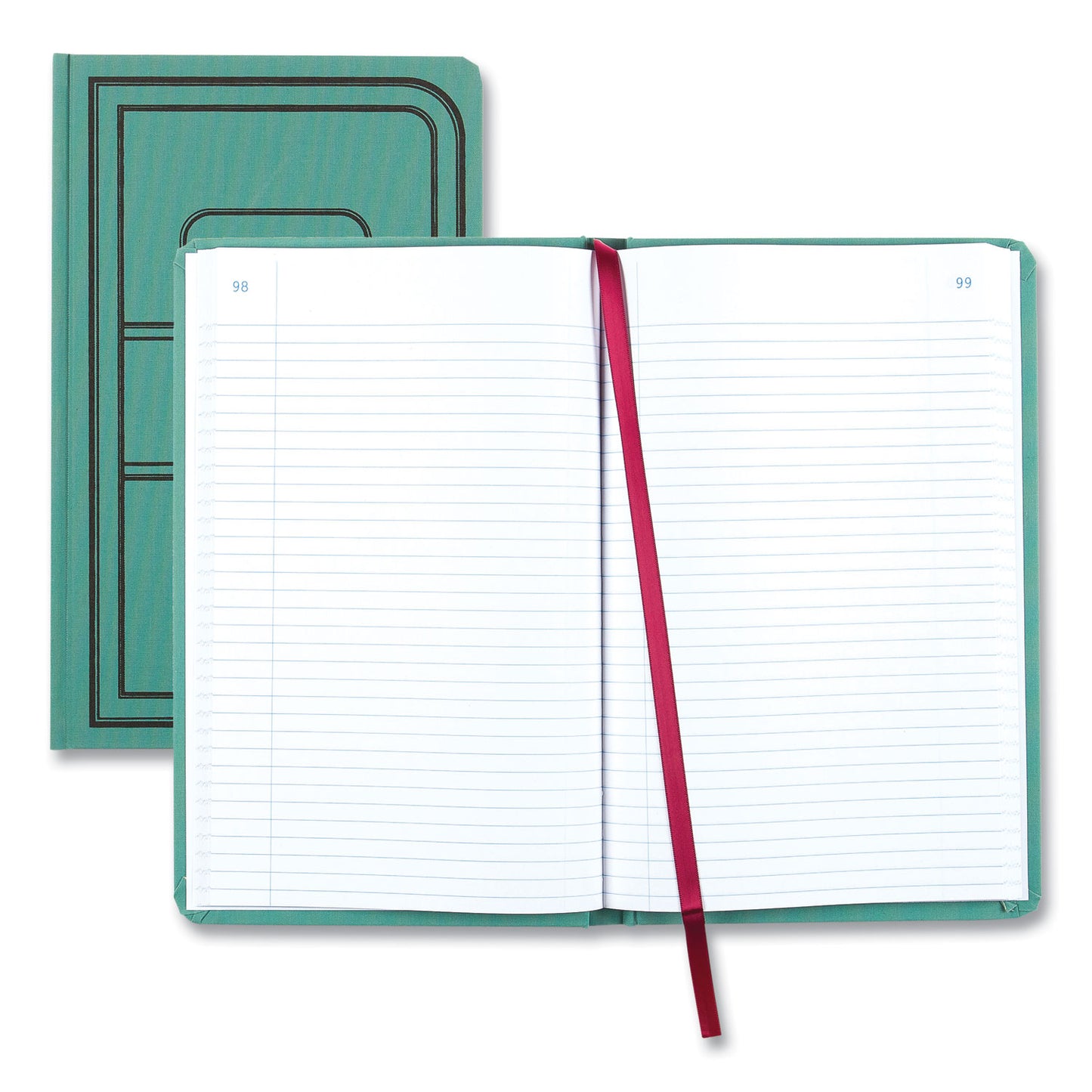 National Paper Tuff Series Record Book, Green Cover, 12 x 7.5 Sheets, 300 Sheets/Book (A66300R)