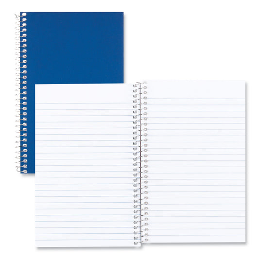 National Paper Single-Subject Wirebound Notebooks, Medium/College Rule, Blue Kolor Kraft Front Cover, (80) 7.75 x 5 Sheets (33502)