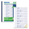 Rediform Receipt Book, Two-Part Carbonless, 7 x 2.75, 4 Forms/Sheet, 400 Forms Total (8L816)