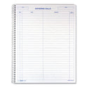Rediform Wirebound Call Register, One-Part (No Copies), 11 x 8.5, 100 Forms Total (50111)