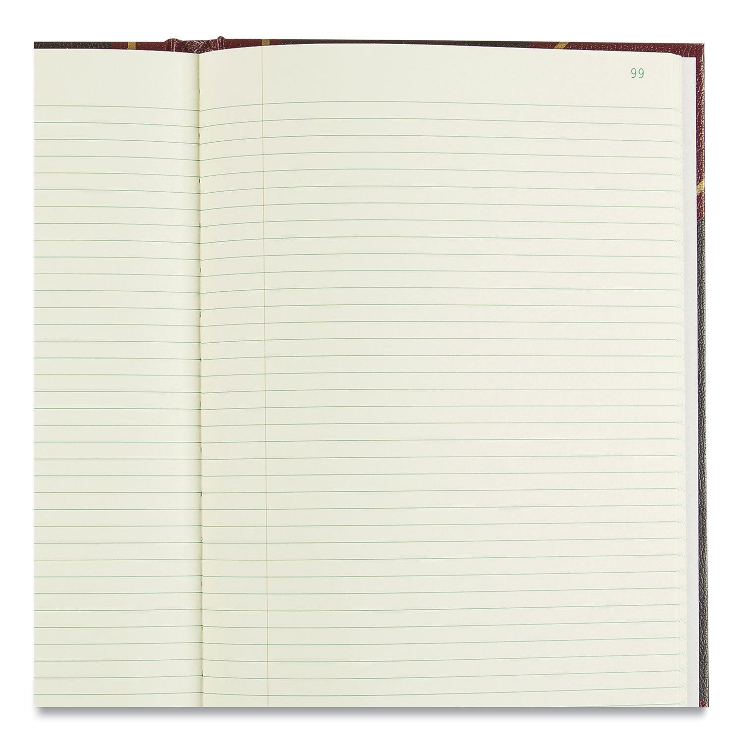 National Paper Texthide Eye-Ease Record Book, Black/Burgundy/Gold Cover, 14.25 x 8.75 Sheets, 300 Sheets/Book (57131)