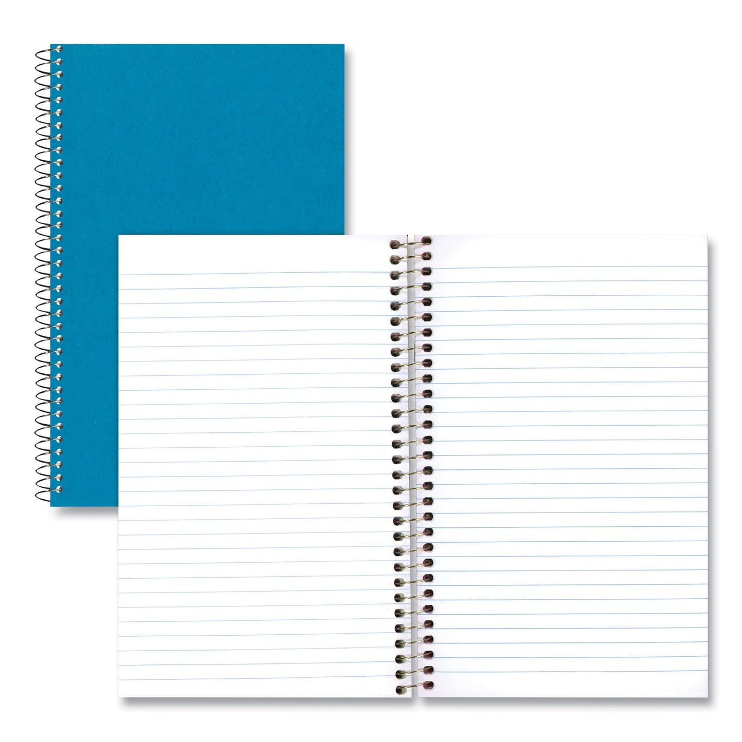 National Paper Single-Subject Wirebound Notebooks, Medium/College Rule, Blue Kolor Kraft Front Cover, (80) 9.5 x 6 Sheets (33560)