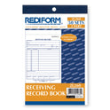 Rediform Receiving Record Book, Three-Part Carbonless, 5.56 x 7.94, 50 Forms Total (2L260)