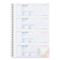 Rediform Money Receipt Book, FormGuard Cover, Three-Part Carbonless, 7 x 2.75, 4 Forms/Sheet, 100 Forms Total (8L808R)
