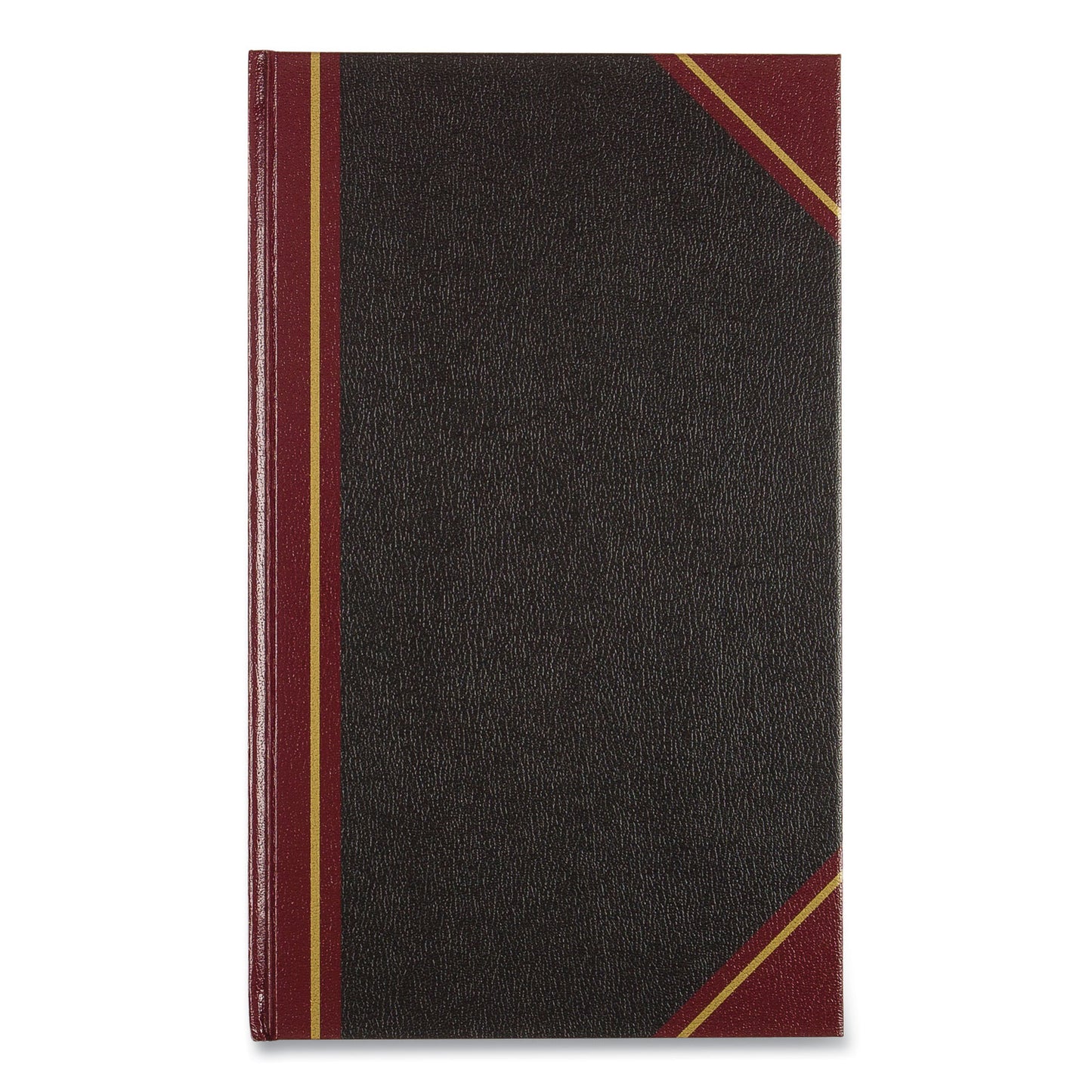 National Paper Texthide Record Book, 1-Subject, Medium/College Rule, Black/Burgundy Cover, (500) 14 x 8.5 Sheets (57151)