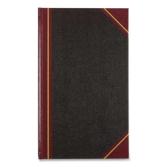 National Paper Texthide Record Book, 1-Subject, Medium/College Rule, Black/Burgundy Cover, (500) 14 x 8.5 Sheets (57151)