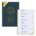 Rediform Gold Standard Money Receipt Book, Two-Part Carbonless, 7 x 2.75, 4 Forms/Sheet, 300 Forms Total (8L810)