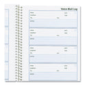 Rediform Detail Wirebound Voice Mail Log Book, One-Part (No Copies), 5 x 1.63, 6 Forms/Sheet, 600 Forms Total (51113)