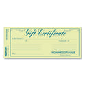 Rediform Gift Certificates with Envelopes, 8.5 x 3.67, Blue/Gold with Blue Border, 25/Pack (98002)