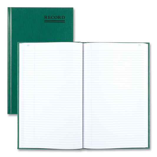 National Paper Emerald Series Account Book, Green Cover, 12.25 x 7.25 Sheets, 300 Sheets/Book (56131)