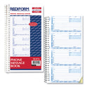 Rediform Telephone Message Book, Two-Part Carbonless, 5 x 2.75, 4 Forms/Sheet, 400 Forms Total (50076)