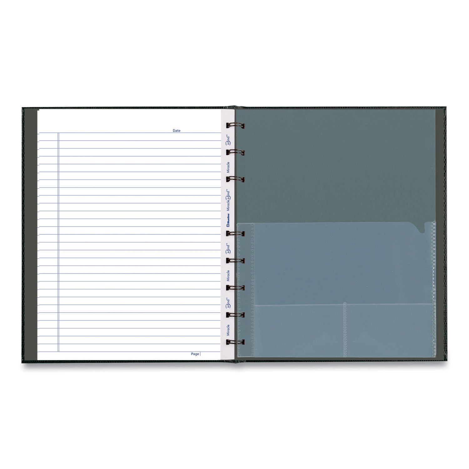 Blueline MiracleBind Notebook, 1-Subject, Medium/College Rule, Black Cover, (75) 9.25 x 7.25 Sheets (AF915081)