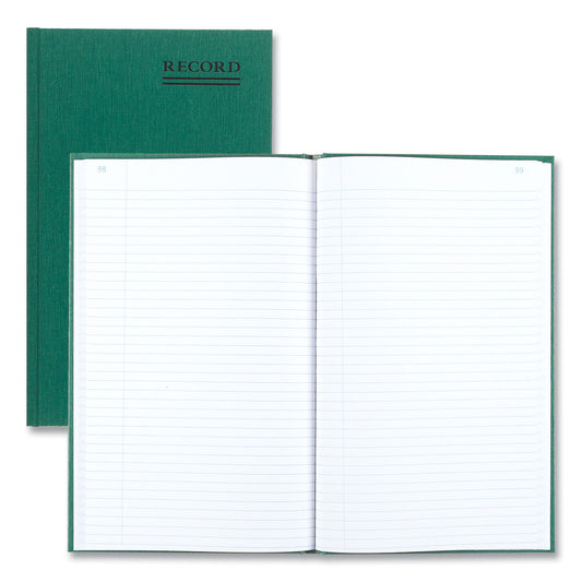 National Paper Emerald Series Account Book, Green Cover, 12.25 x 7.25 Sheets, 150 Sheets/Book (56111)