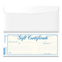 Rediform Gift Certificates with Envelopes, 8.5 x 3.67, Blue/Gold with Blue Border, 25/Pack (98002)