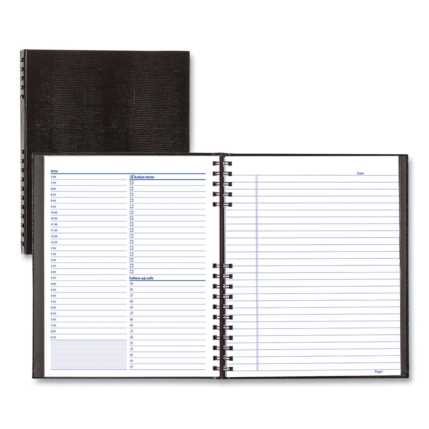 Blueline NotePro Undated Daily Planner, 10.75 x 8.5, Black Cover, Undated (A30C81)