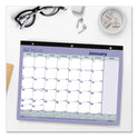 Brownline Monthly Desk Pad Calendar, 3-Hole Punched, 11 x 8.5, White/Blue/Green Sheets, Black Binding, 12-Month (Jan to Dec): 2025 (C181721)
