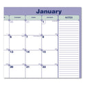 Blueline Monthly Desk Pad Calendar, 21.25 x 16, White/Blue/Green Sheets, Black Binding, Black Corners, 12-Month (Jan to Dec): 2025 (C181731)
