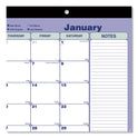 Brownline Monthly Desk Pad Calendar, 17.75 x 10.88, White/Blue/Green Sheets, Black Binding, Clear Corners, 12-Month (Jan to Dec): 2025 (C181700)