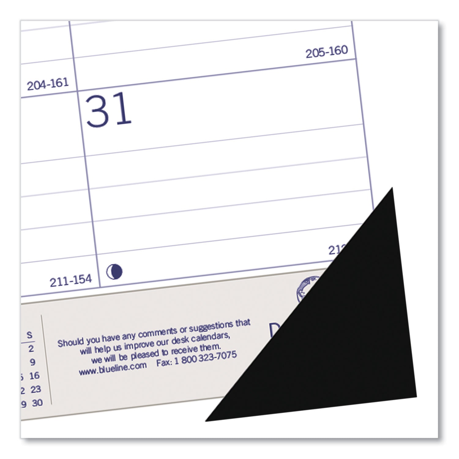 Blueline DuraGlobe Academic Desk Pad Calendar, 22 x 17, White/Blue/Gray Sheets, Black Headband, 13-Month (July to July): 2024 to 2025 (CA177227)