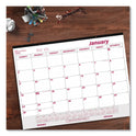 Brownline Monthly Desk Pad Calendar, 22 x 17, White/Burgundy Sheets, Black Binding, Clear Corners, 12-Month (Jan to Dec): 2025 (C1731V)