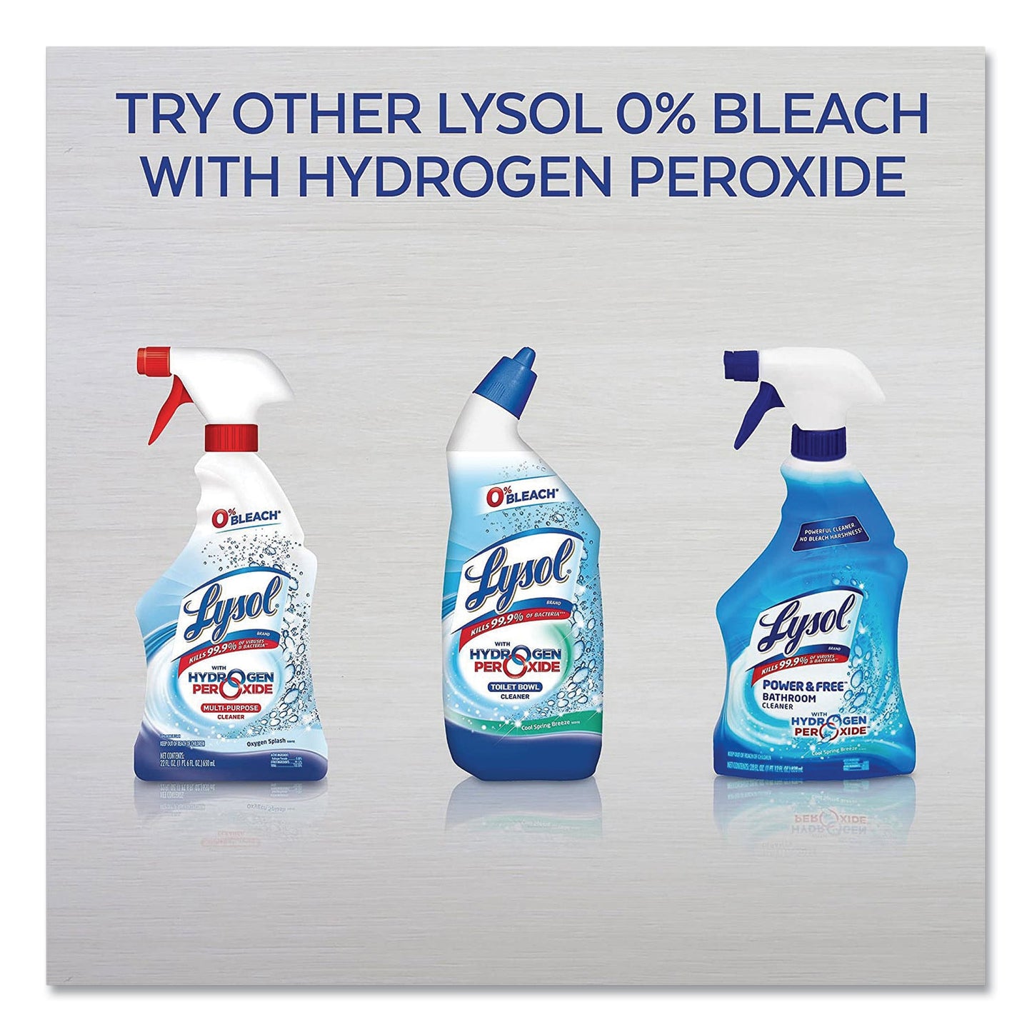 LYSOL Brand Bathroom Cleaner with Hydrogen Peroxide, Cool Spring Breeze, 22 oz Trigger Spray Bottle (85668)