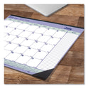 Blueline Academic 13-Month Desk Pad Calendar, 21.25 x 16, White/Blue/Green Sheets, Black Headband, 13-Month (July to July): 2024-2025 (CA181731)