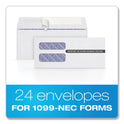 TOPS 1099 Double Window Envelope, Commercial Flap, Self-Adhesive Closure, 3.75 x 8.75, White, 24/Pack (2222PS3)