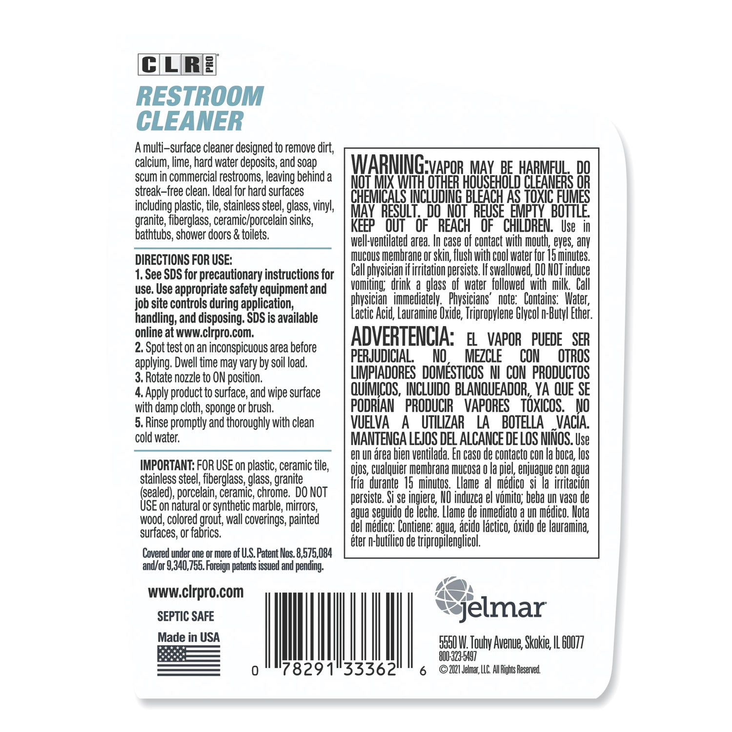 CLR PRO Restroom Cleaner, 32 oz Pump Spray (FMRC326PROEA)