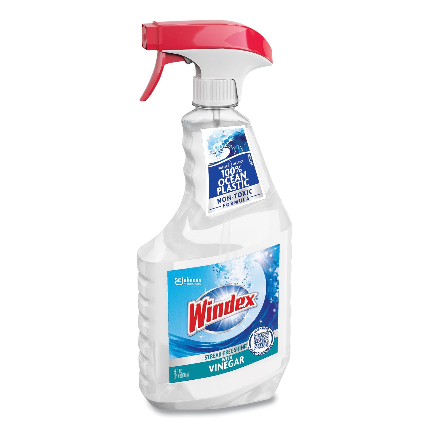 Windex Multi-Surface Vinegar Cleaner, Fresh Clean Scent, 23 oz Spray Bottle (312620EA)