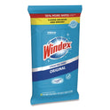 Windex Glass and Surface Wet Wipe, Cloth, 7 x 8, Unscented, White, 38/Pack, 12 Packs/Carton (319251)