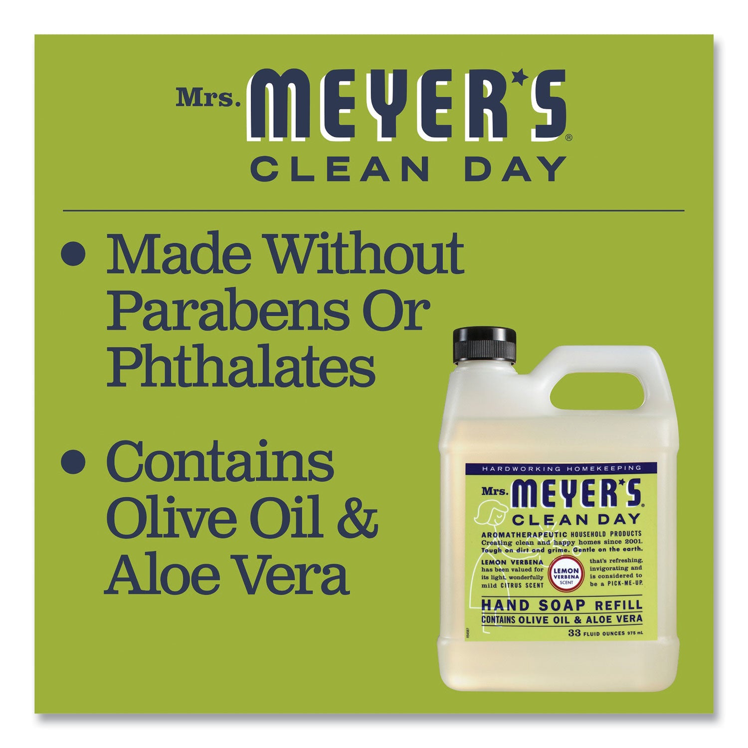 s Clean Day Liquid Hand Soap Refill, Lemon Verbena Scent, 33 oz (651327EA)
