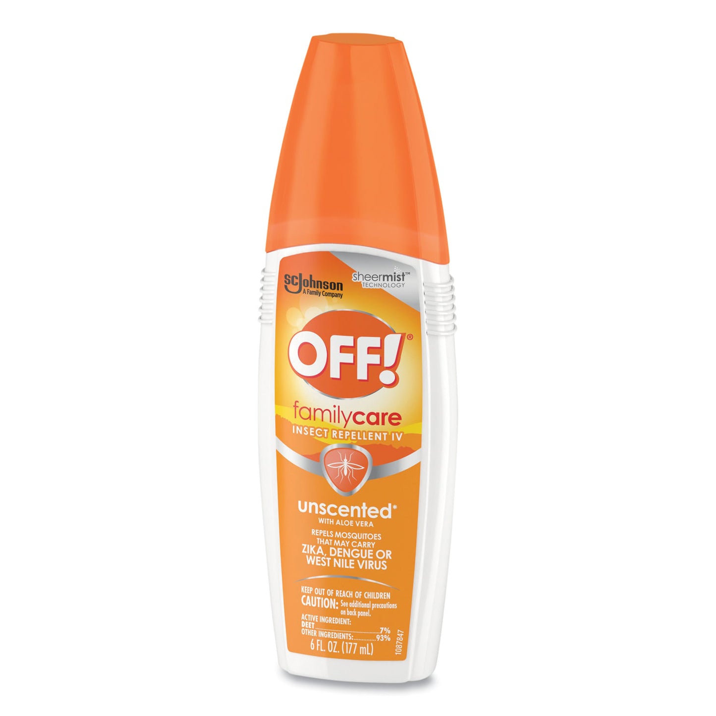 OFF! FamilyCare Unscented Spray Insect Repellent, 6 oz Spray Bottle, 12/Carton (654458)