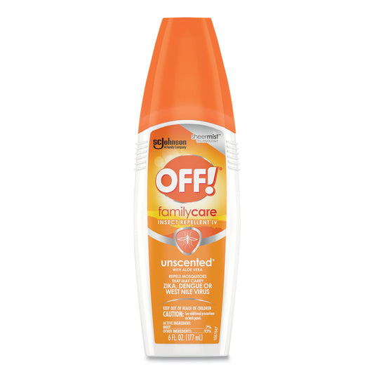 OFF! FamilyCare Unscented Spray Insect Repellent, 6 oz Spray Bottle, 12/Carton (654458)