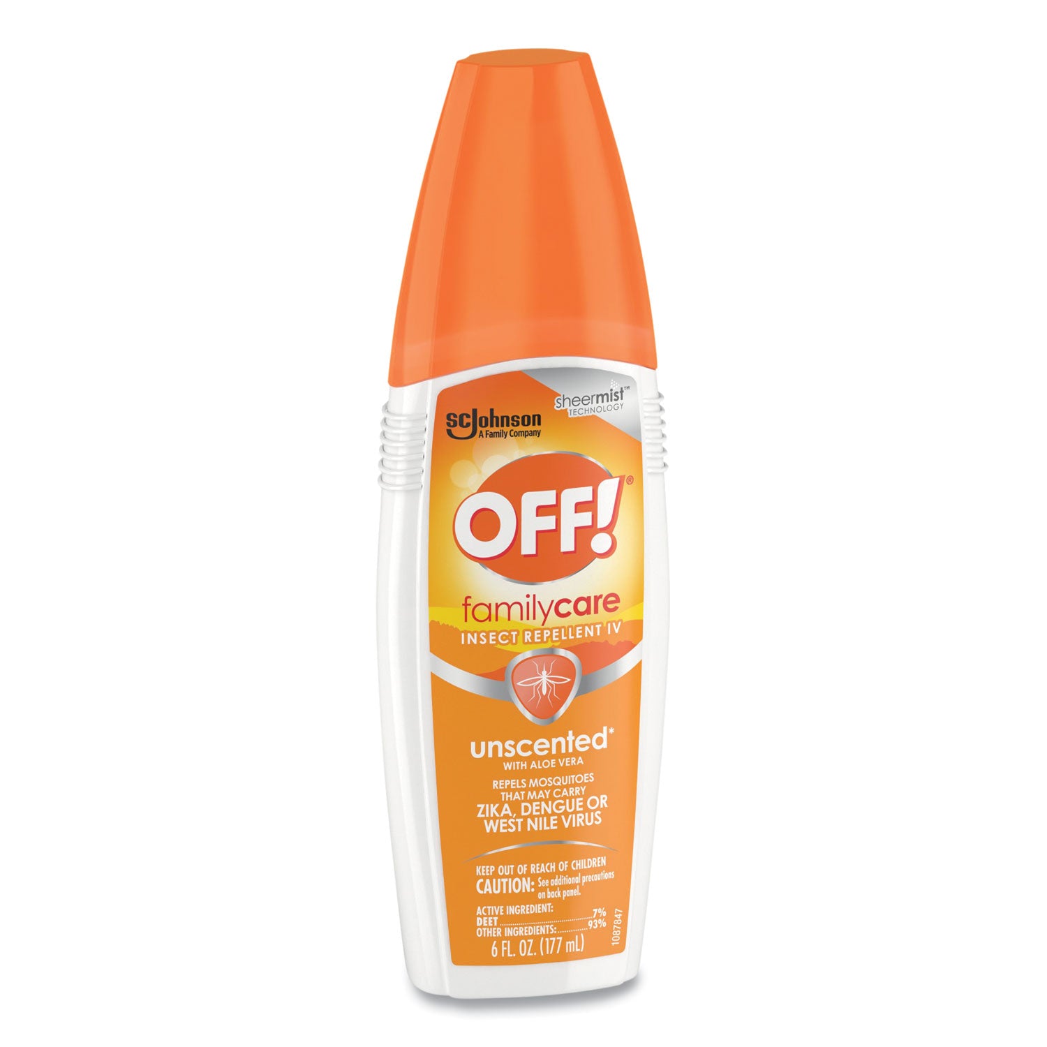 OFF! FamilyCare Unscented Spray Insect Repellent, 6 oz Spray Bottle, 12/Carton (654458)