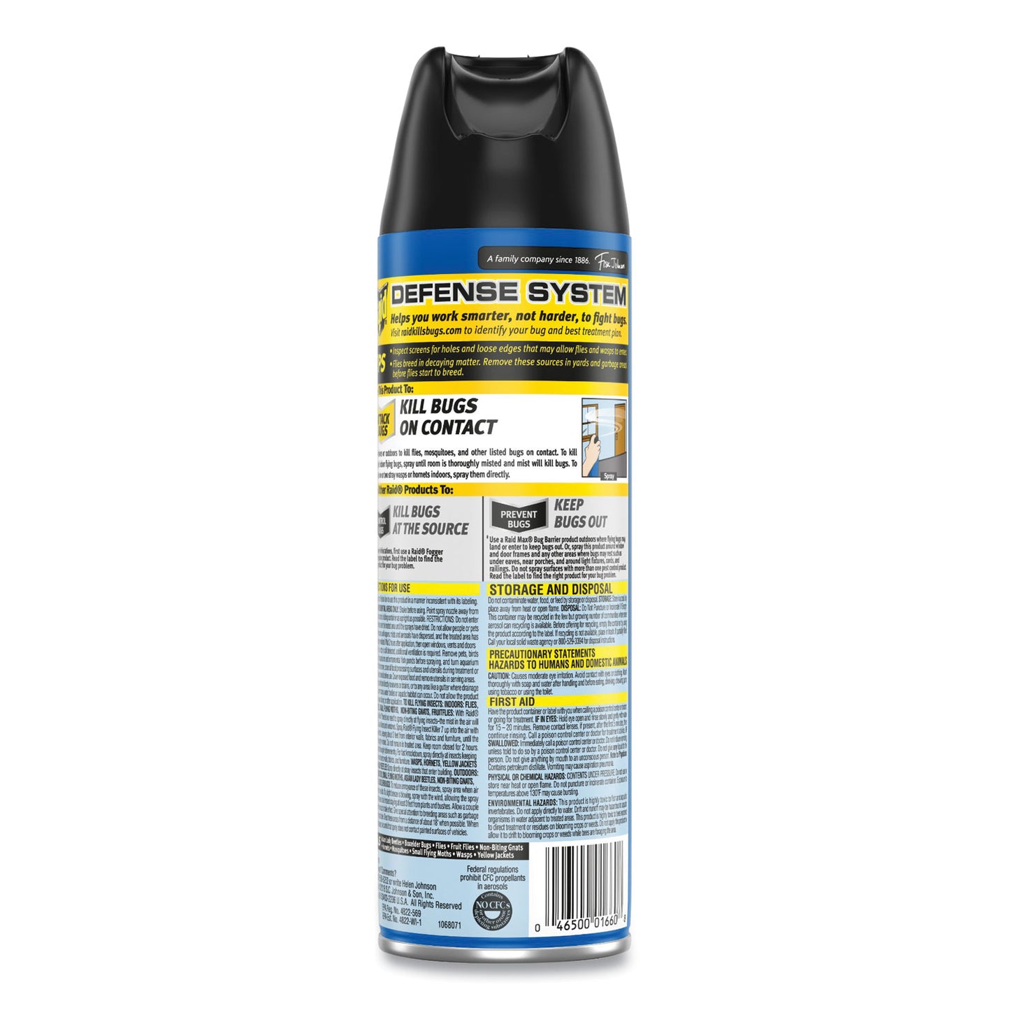 Raid Flying Insect Killer, 15 oz Aerosol Spray, 12/Carton (300816)