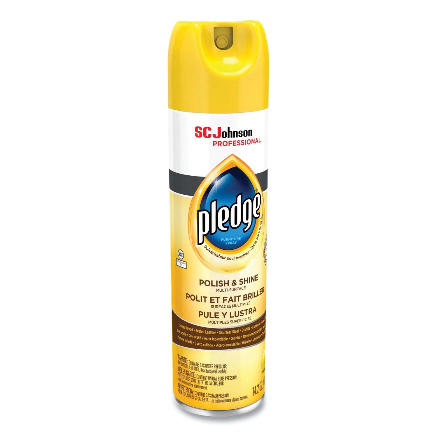 Pledge Furniture Polish, Lemon, 14.2 oz Aerosol Spray (301168EA)