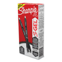 Sharpie S-Gel High-Performance Gel Pen, Retractable, Medium 0.7 mm, Black Ink, Black Barrel, Dozen (2096159)