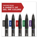 Sharpie S-Gel High-Performance Gel Pen, Retractable, Medium 0.7 mm, Five Assorted Ink Colors, Black Barrel, 8/Pack (2126231)