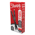 Sharpie S-Gel High-Performance Gel Pen, Retractable, Bold 1 mm, Red Ink, Black Barrel, Dozen (2096136)