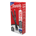 Sharpie S-Gel High-Performance Gel Pen, Retractable, Medium 0.7 mm, Blue Ink, Black Barrel, Dozen (2096152)