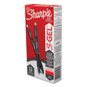 Sharpie S-Gel High-Performance Gel Pen, Retractable, Fine 0.5 mm, Red Ink, Black Barrel, Dozen (2096166)