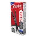 Sharpie S-Gel High-Performance Gel Pen, Retractable, Bold 1 mm, Blue Ink, Black Barrel, Dozen (2096187)